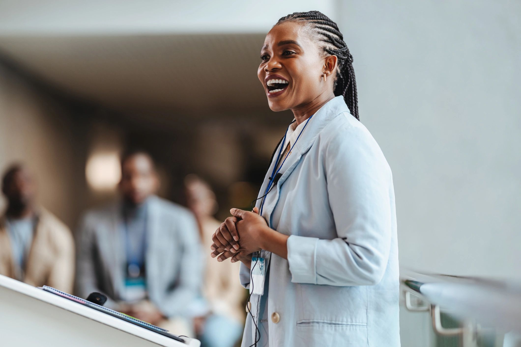 female keynote speaker mental health conference