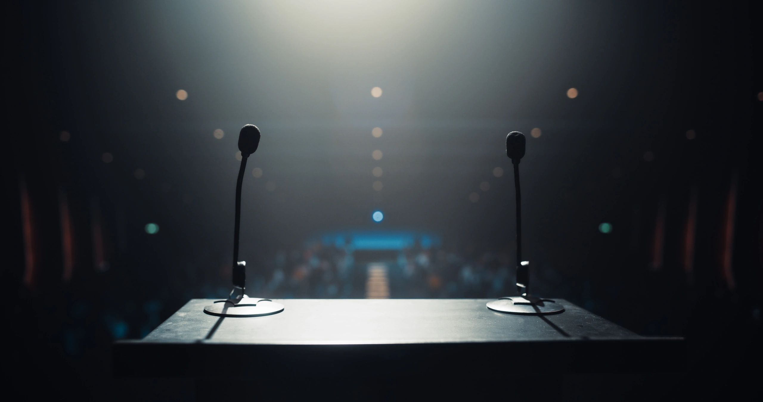 microphone on stage professional event